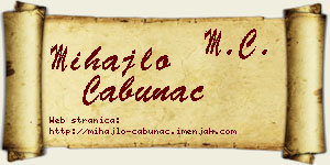 Mihajlo Cabunac vizit kartica